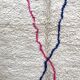 Moroccan Berber carpet Beni Ouarain with colorful lines 3.03x1.96m