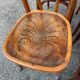 10 varnished patterned bistro chairs