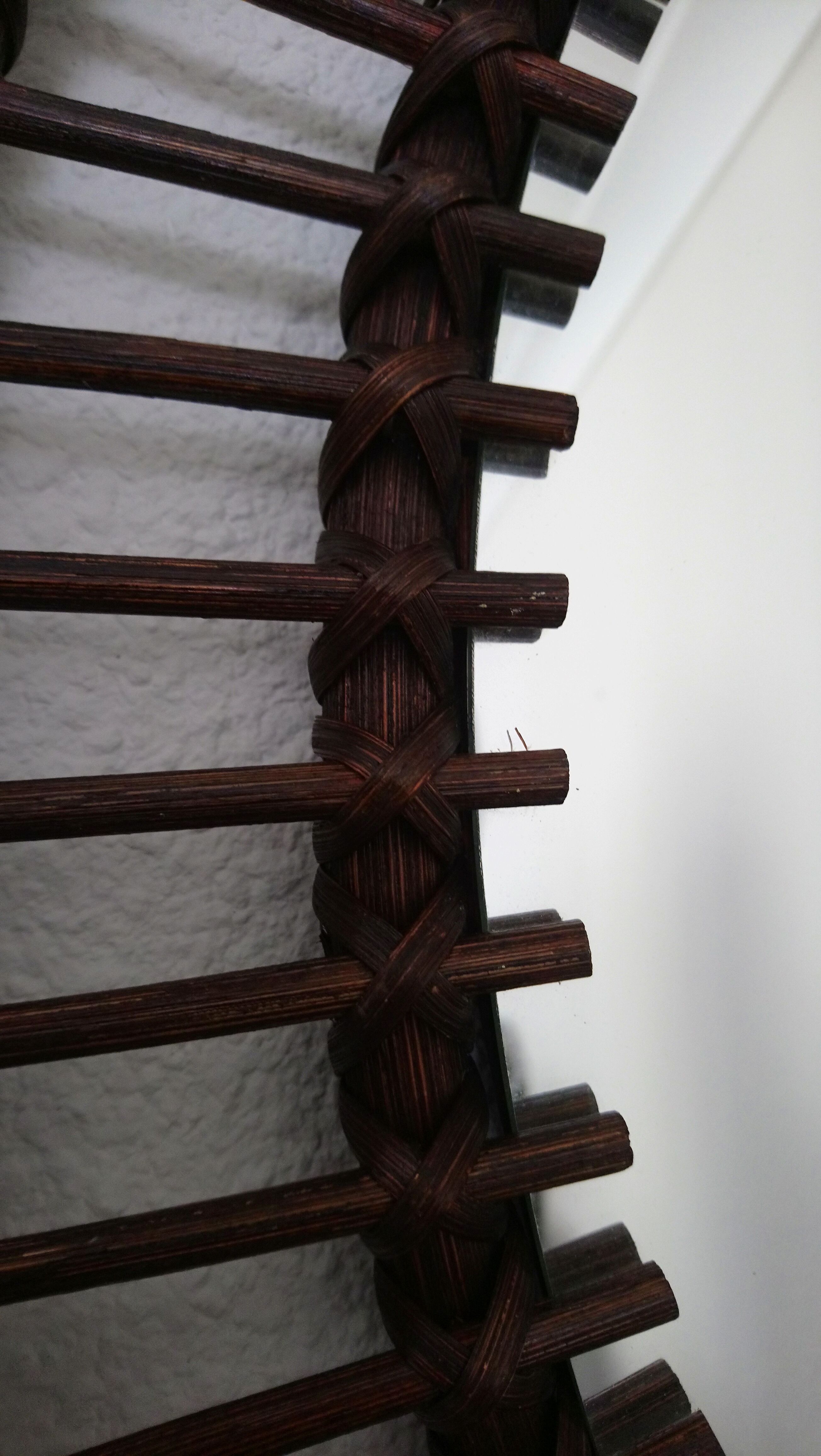 Dark rattan Sun mirror 64X52cm years 70