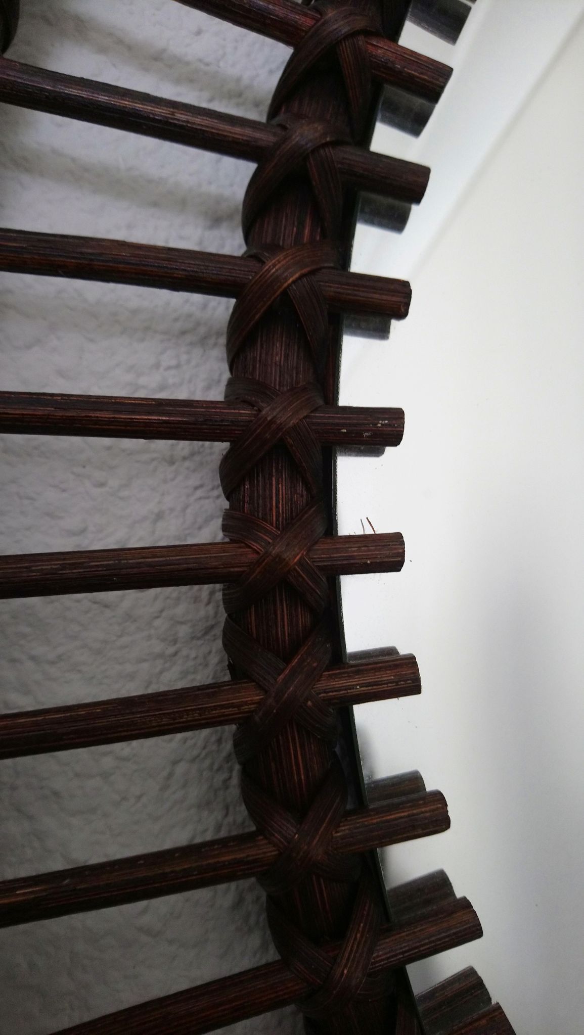 Dark rattan Sun mirror 64X52cm years 70