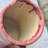 Glazed terracotta pitcher with mimosa decoration
