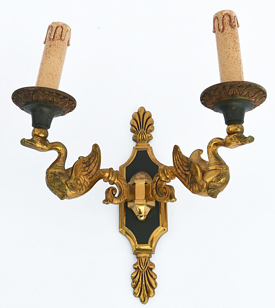 Pair of Empire style wall lamps