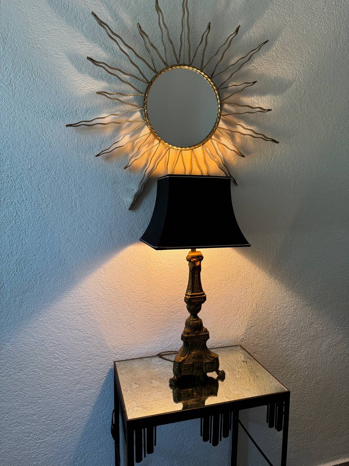 Antique church candlestick lamp