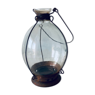 Ancient glass and metal lantern