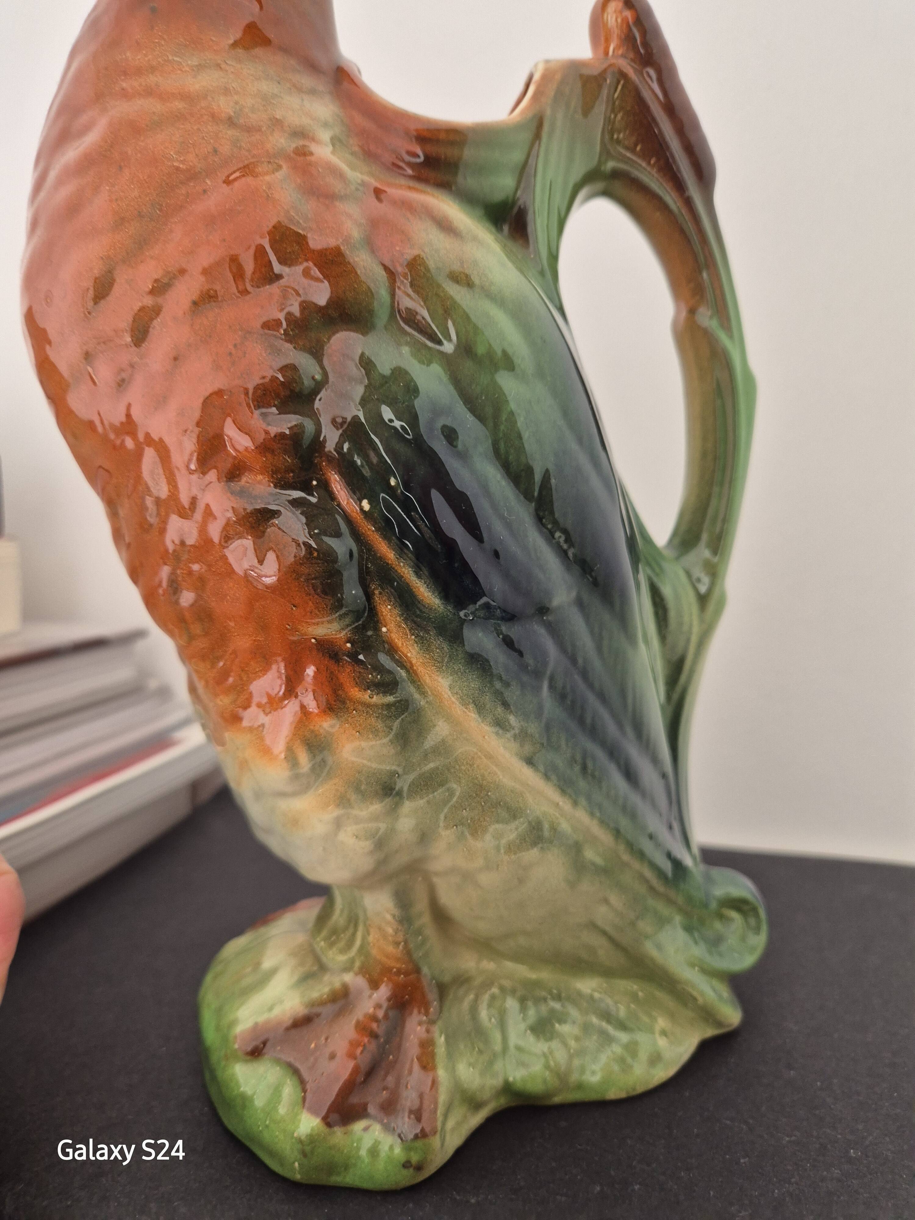 Vintage 1970s ceramic duck carafe.