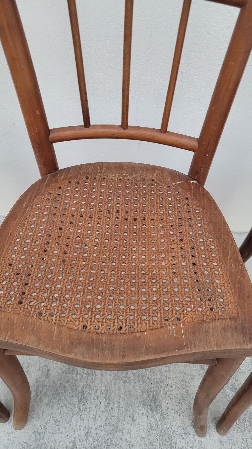 Set of 3 old Thonet bistro chairs