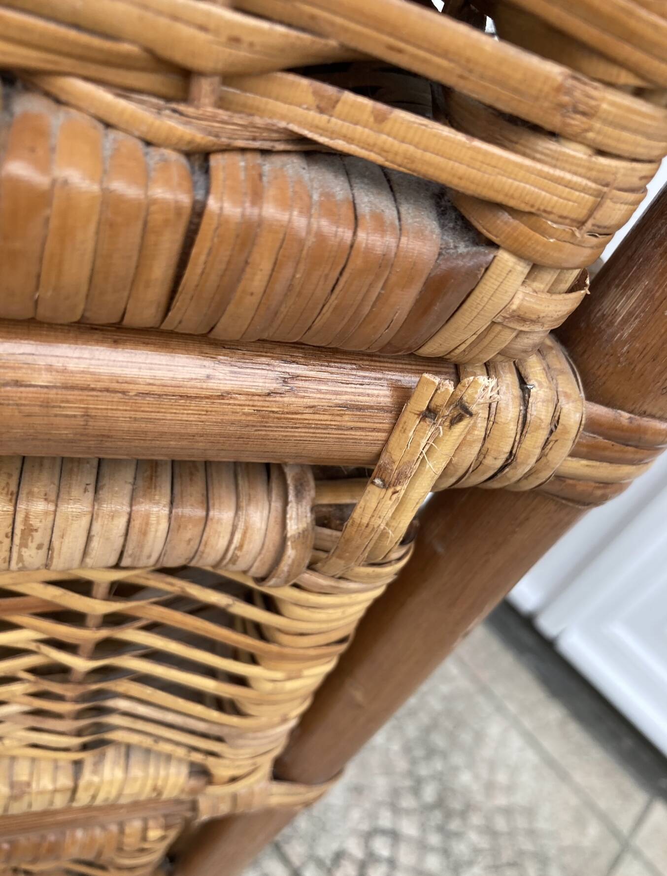 Vintage rattan chiffonier