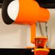 Philips orange 1970 adjustable clamp spot