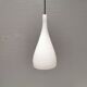 French hanging lamp in milky white glass, model gin fizz, produced by sce