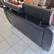 Contemporary black leather sofa