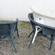 3 vintage rattan armchairs, adult size, 1960s