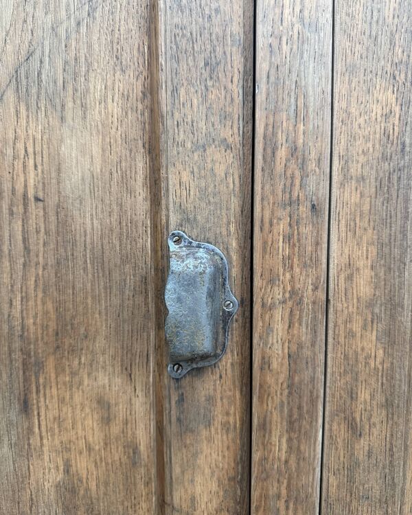 Ancienne glacière de bar en chêne et zinc - enfilade (rénovée)