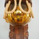 Sconce in wood and yellow glass ball from the 1960/1970