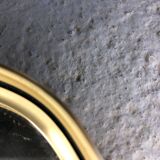 Mid-century modern german rockabilly golden wall mirror, 1970s