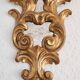 Louis XVI wall lamps Rocaille gilded carved wood antique mirror glass