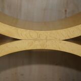 Large console in walnut, satinwood and oak by Andrew Varah.