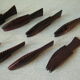 Set of 12 cutlery wooden knife rests carved in the shape of fish tableware