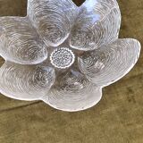 Oyster shaped glass salad bowl