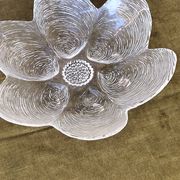 Oyster shaped glass salad bowl