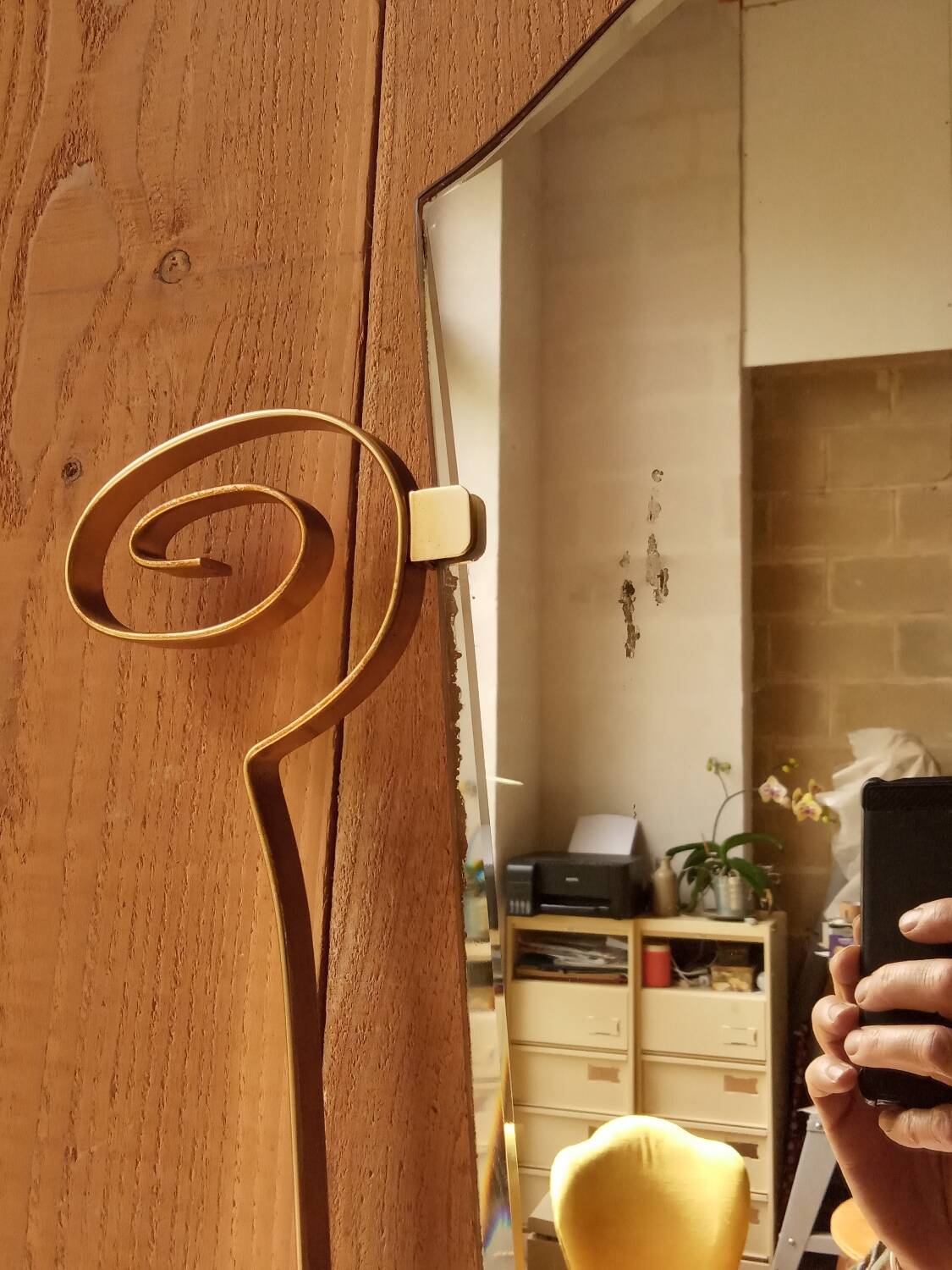 Vintage beveled mirror