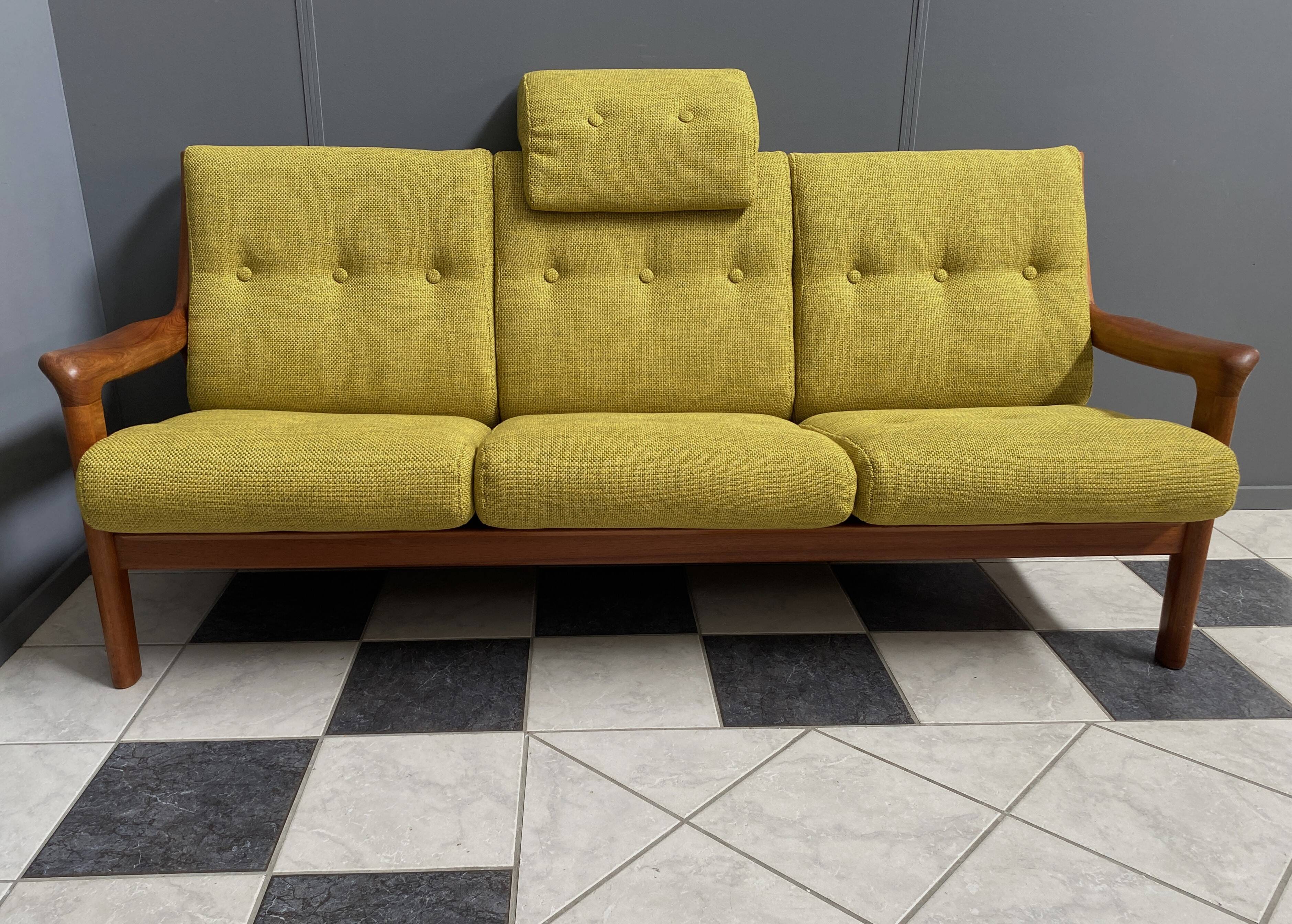 Gustav Thams teak 3-seat sofa for A/S Vejen Denmark