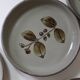 6 assiettes creuses vintage à décor de fleur en grès Arnon