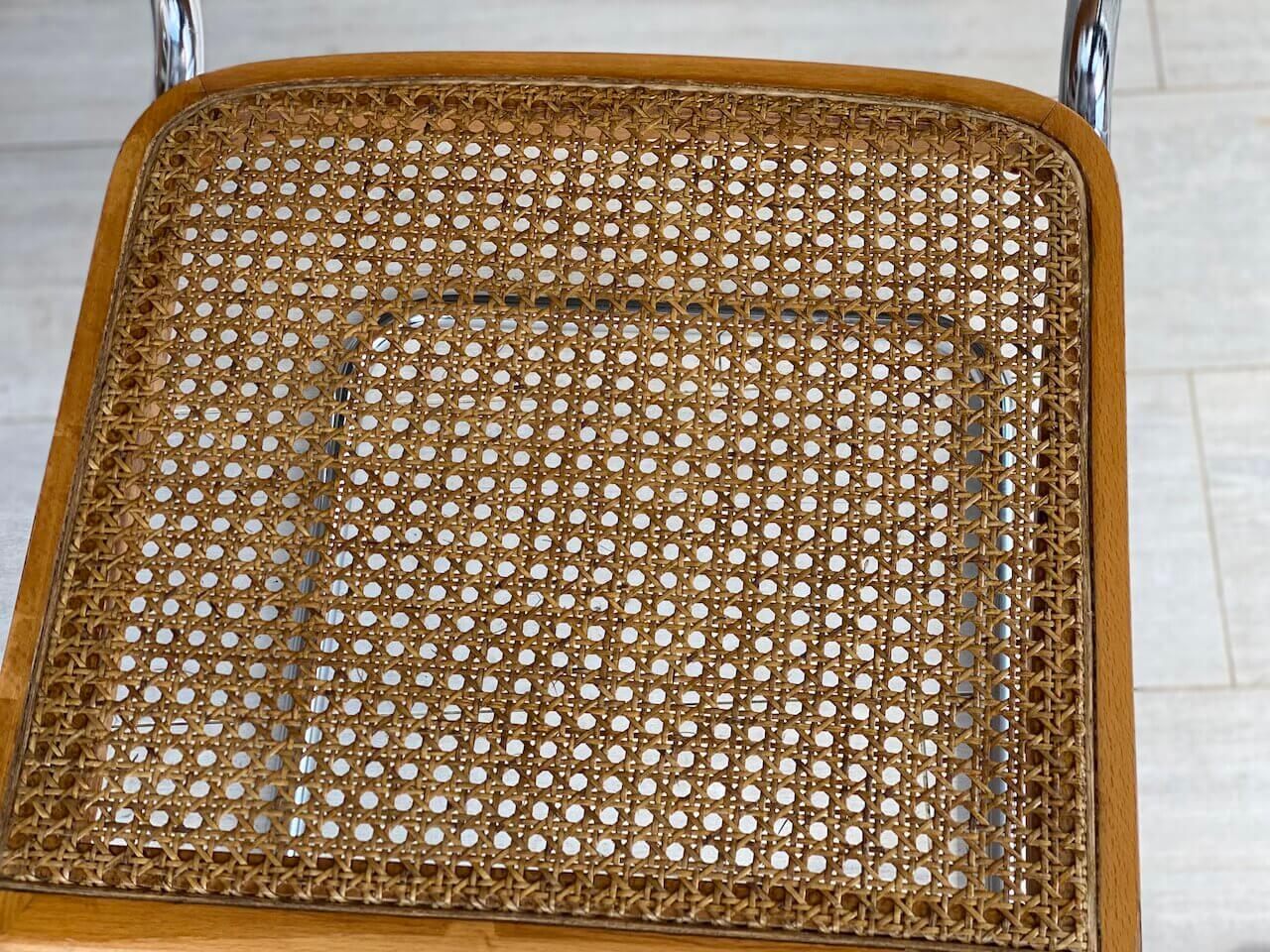 Lot of 4 chairs Cesca B32 beiges, Marcel Breuer