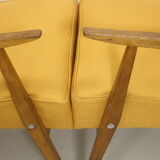 Pair of Scandinavian armchairs 1960 curved armrests. Ref Mimosa