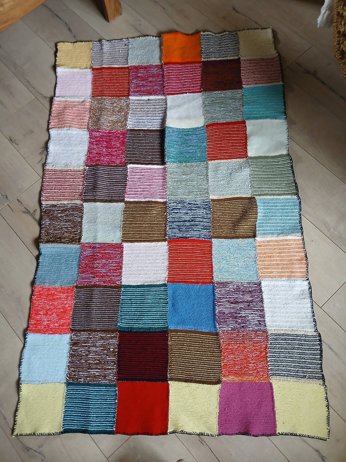Wool patchwork blanket