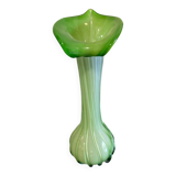 Murano green arum vase