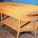 Rattan coffee table 1960s