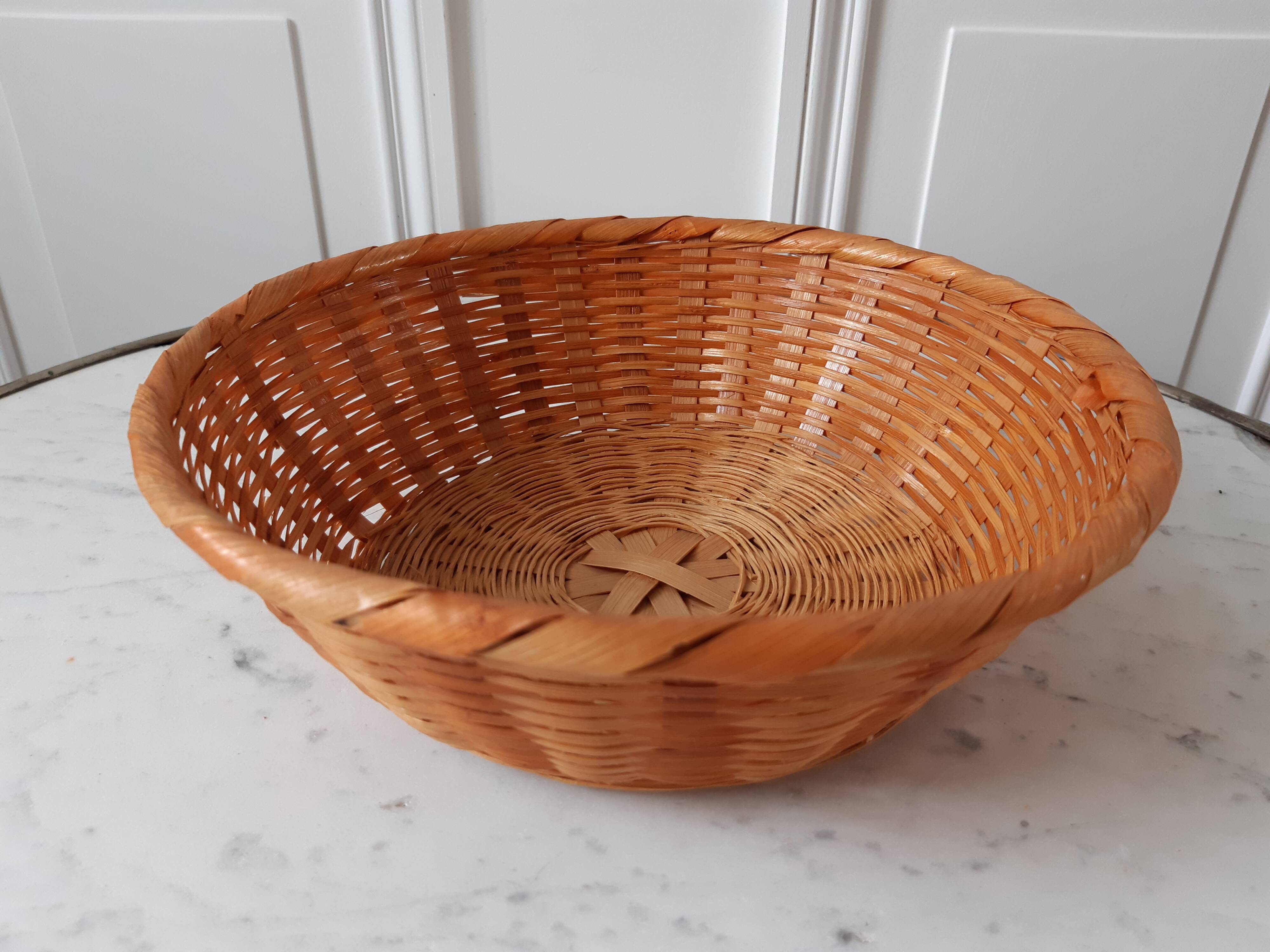 Wicker panière 70s