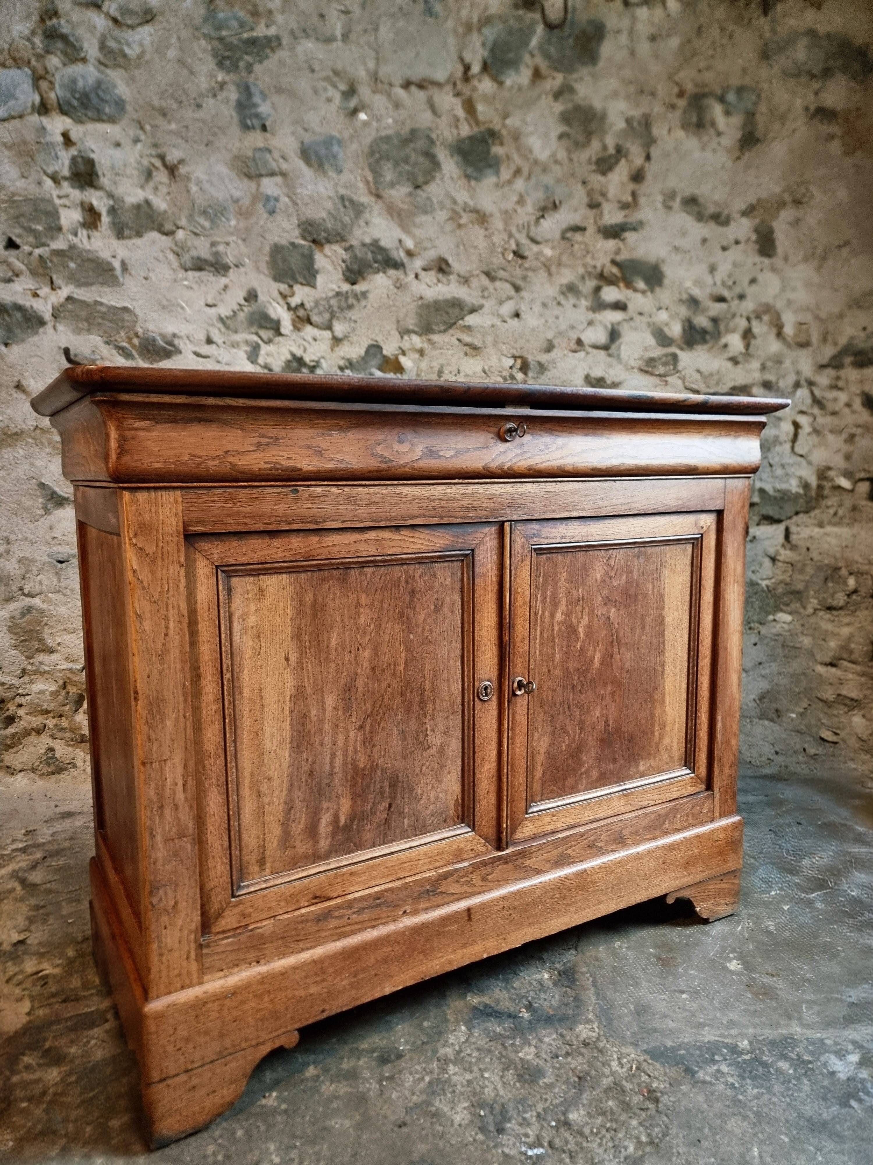 Antique French oak sideboard – 19th century