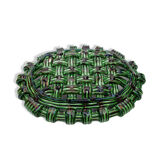 Ceramiquecorbeille green braided slushy fruit bowl