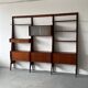 Bibliothèque modulaire Panto scandinave, Norvège des années 1960, teck du milieu du siècle.