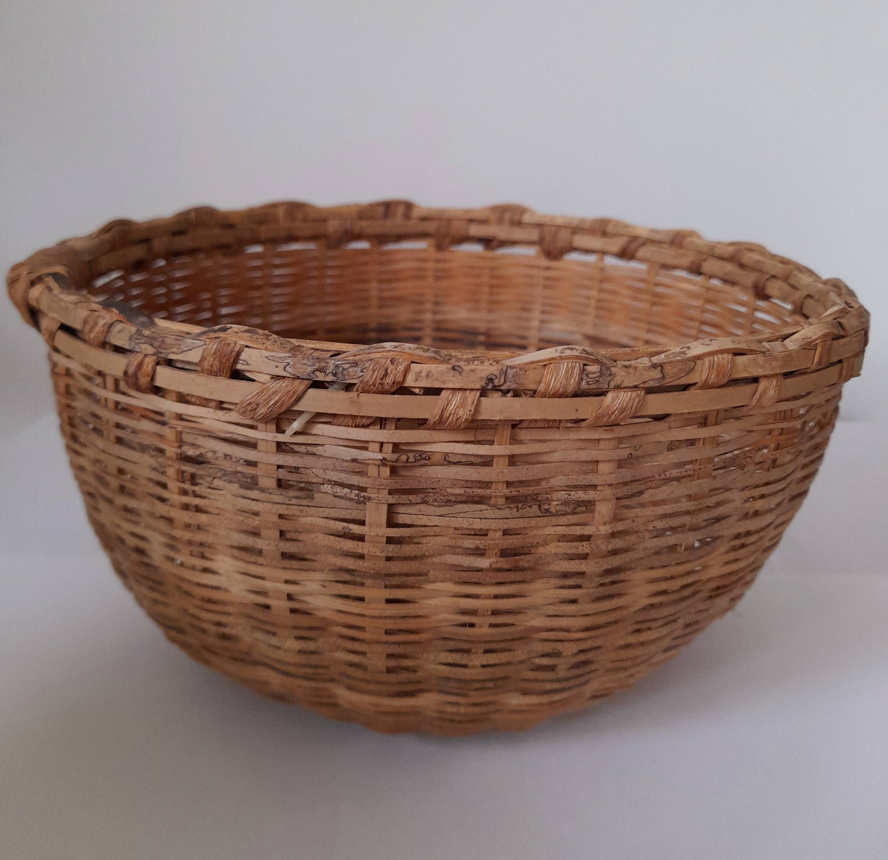 Vintage rattan basket