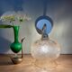 Vintage golden globe angled wall light in amber glass