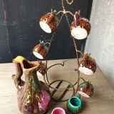 Vintage Vallauris ceramic liquor service