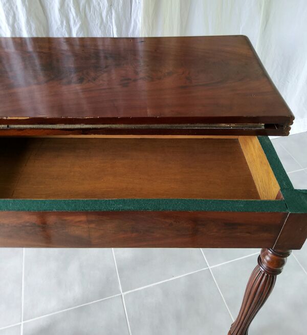 Table à jeux console acajou