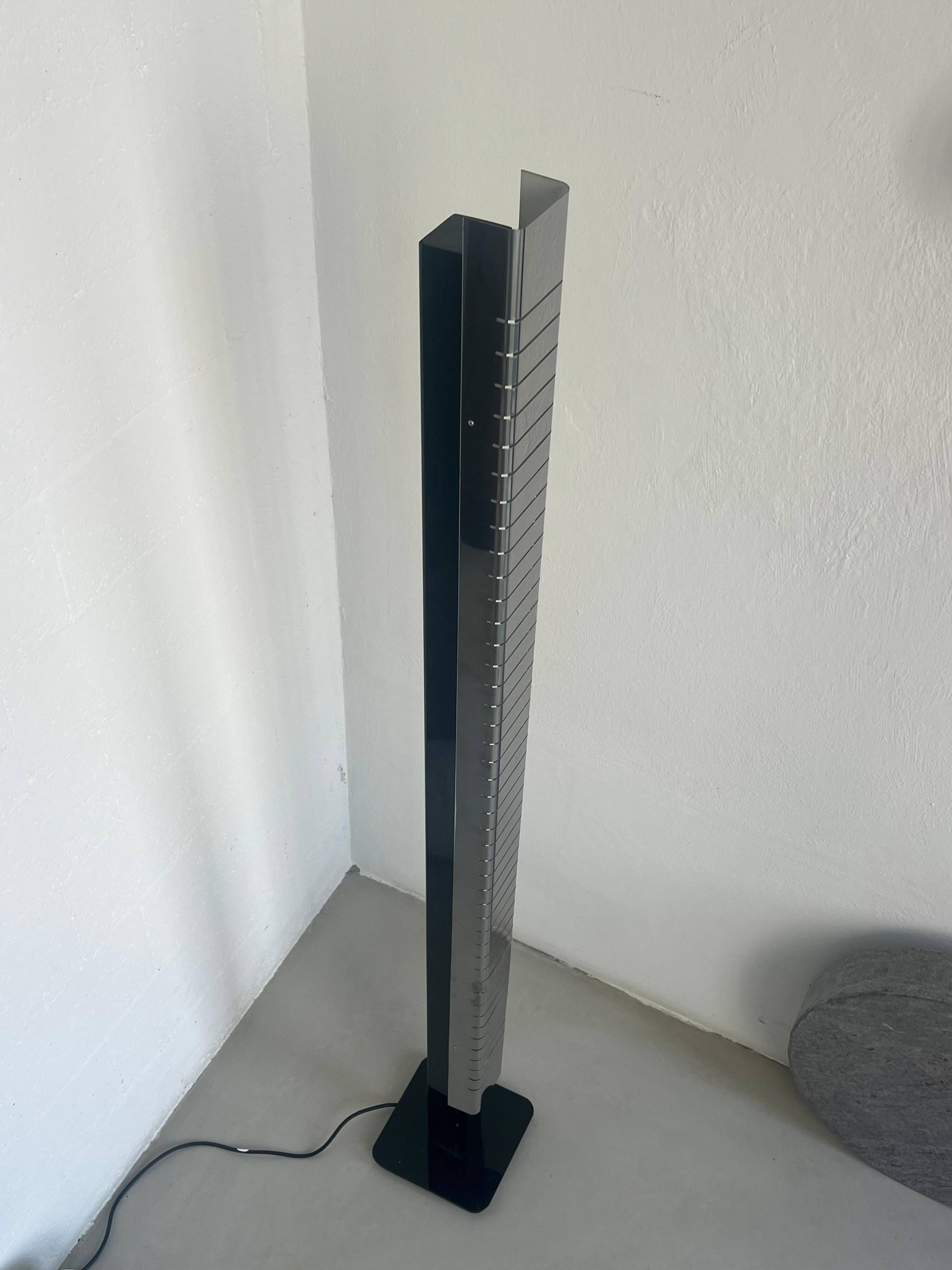 Italian Mid-Century Lamperti Floor Lamp, Sculpted in Chrome, 1960s