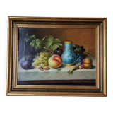 Original oil on canvas signed by Antonio De Giovan, classical still life.
