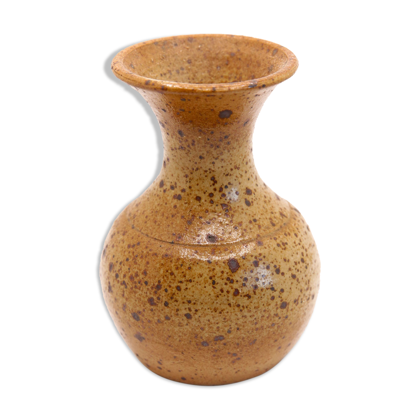 Vase vintage en grès pyrité façon soliflore
