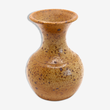 Vase vintage en grès pyrité façon soliflore