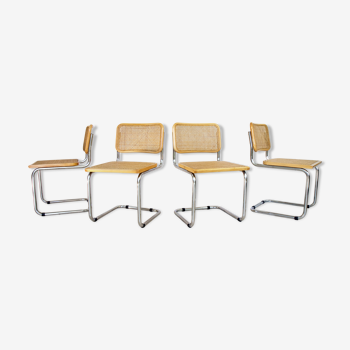 Série de 4 chaises Breuer B32, édition italienne