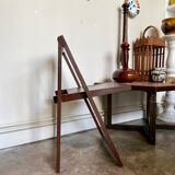 Dark wood folding chair