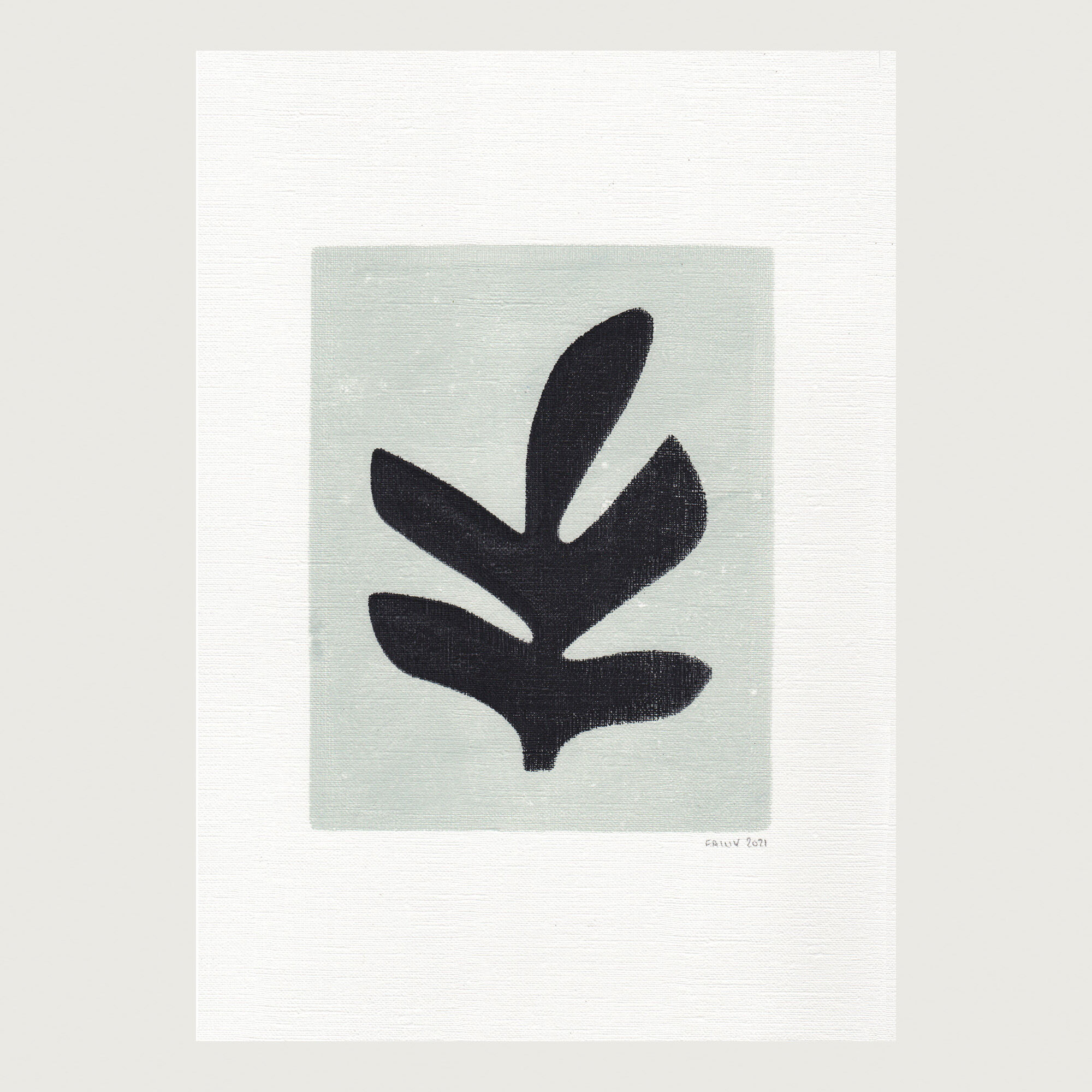 Painting on paper illustration M451 signed Eawy