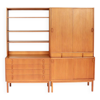 Pair of Scandinavian teak bookcases from the 60s