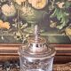 Boîte en cristal et métal argenté