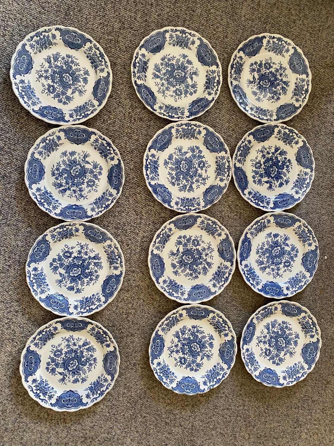 Dessert plates genuine hand engravings ridgway 1792 staffordshire england