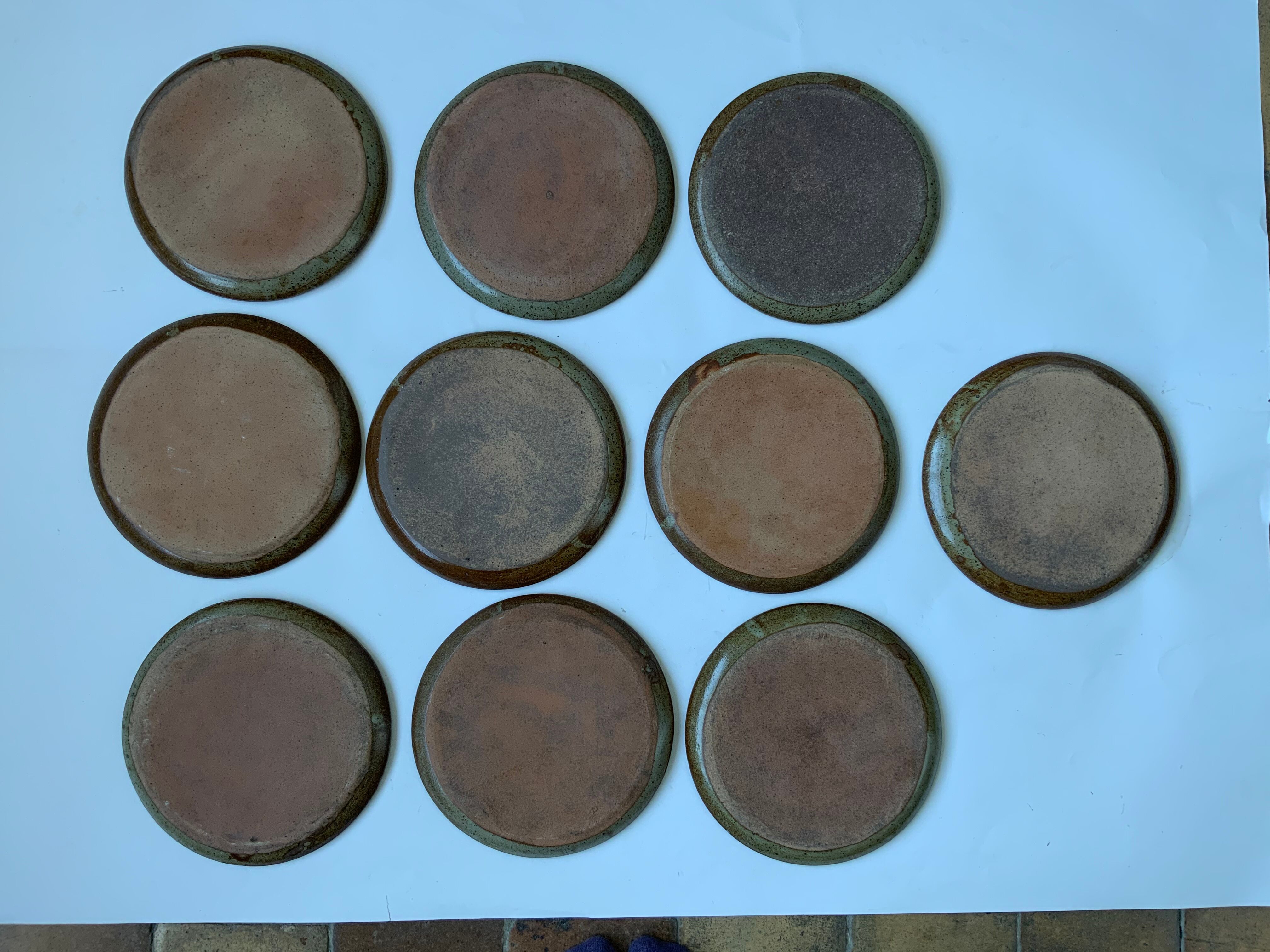 10 vintage sandstone plates